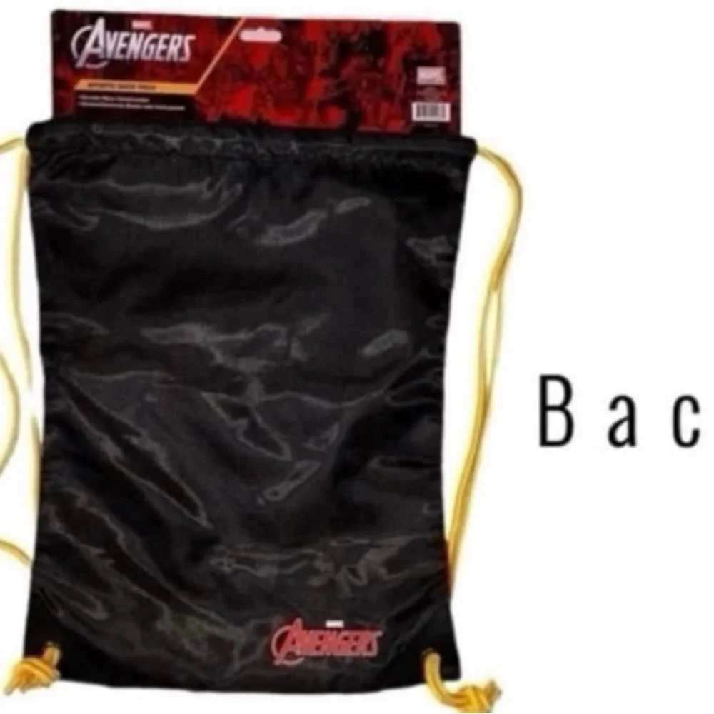 Marvel Avengers Iron Man Drawstring Backpack Red Yellow New with Tags